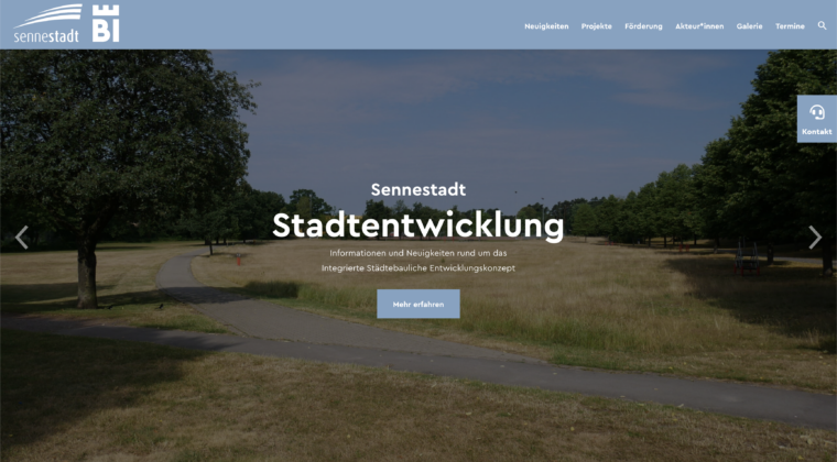 stadtentwicklung-sennestadt.de Screenshot